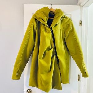 NWT- Aakasha Asymmetrical Coat - Wool, Cashmere, and Polyamide Blend (Sz XL)